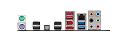 Rear ports Asus P7P55D-E